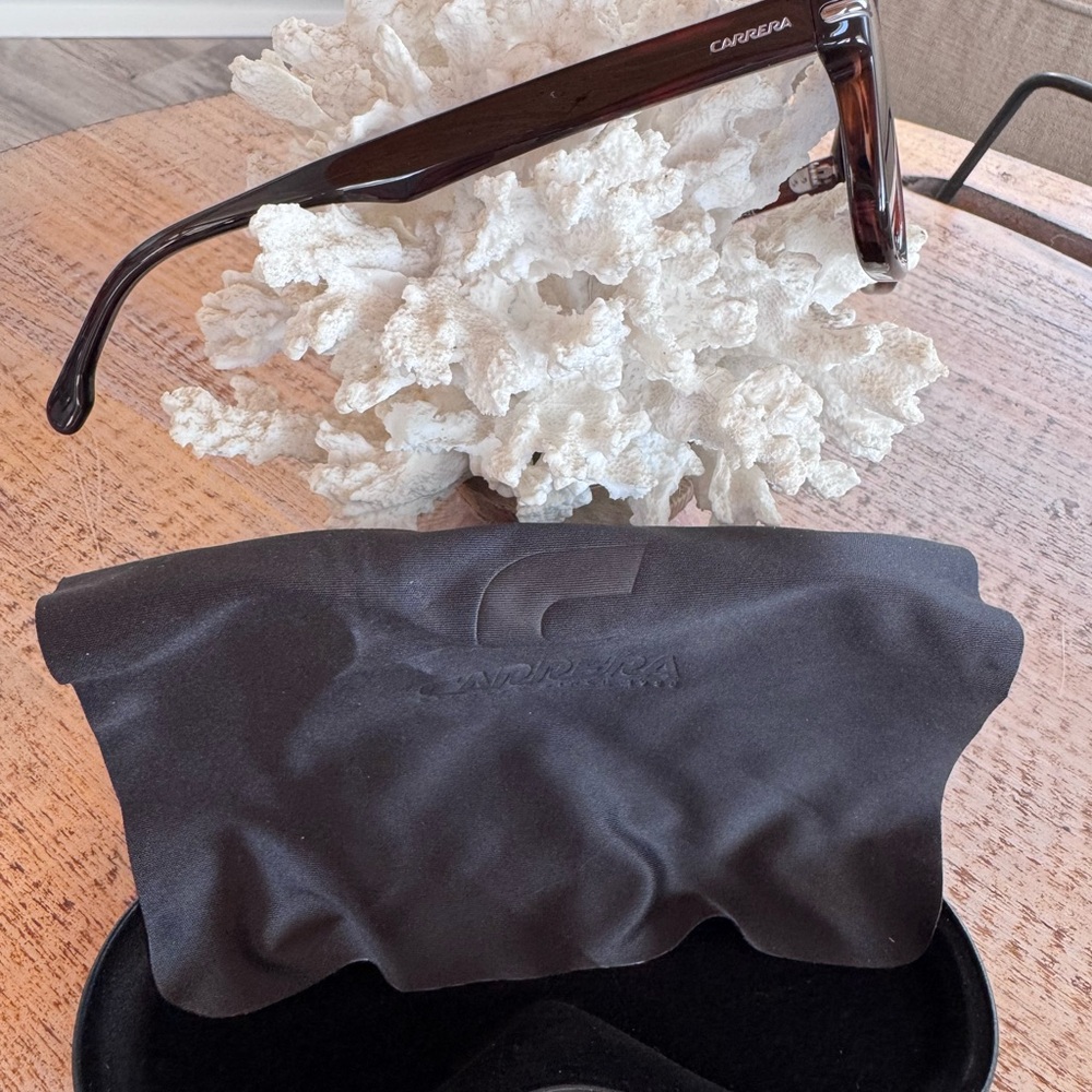 Carrera Brown Tortoise Oversized Square Sunglasses - Picture 3 of 5